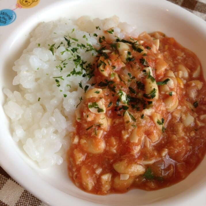 大豆とツナのトマト煮込み＊離乳食